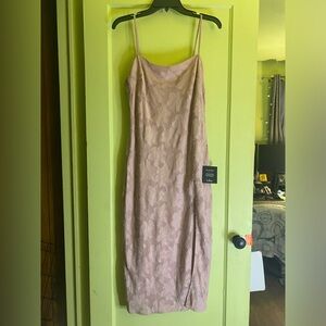 Lulu's Pink Floral Wedding Dress